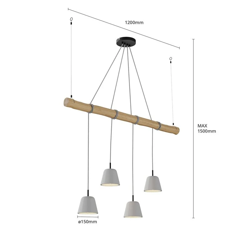 B-Ware Lucande Asta Pendelleuchte Hängeleuchte Deckenlampe Lampe LED SIEHE TEXT/FOTO