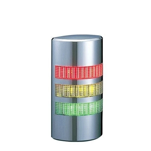 B-Ware PATLITE LED Halbsäule (chrom) zur Wandmontage inkl. R-Y-G, WE-302-RYG Signalturm