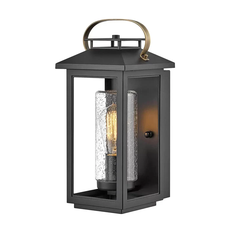 B-Ware Quintiesse Außenwandleuchte Atwater Laterne schwarz 35,5cm Wandleuchte Lampe