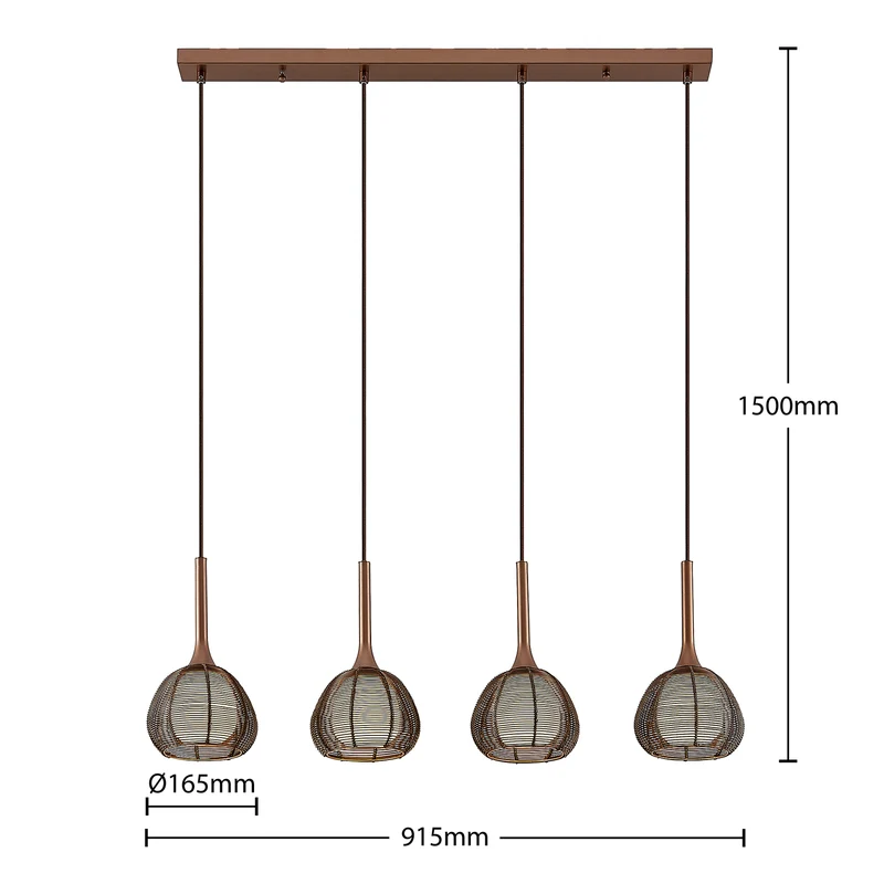 B-Ware Lucande Noud LED-Deckenlampe Deckenleuchte Lampe Leuchte Spiralleuchte dimmbar