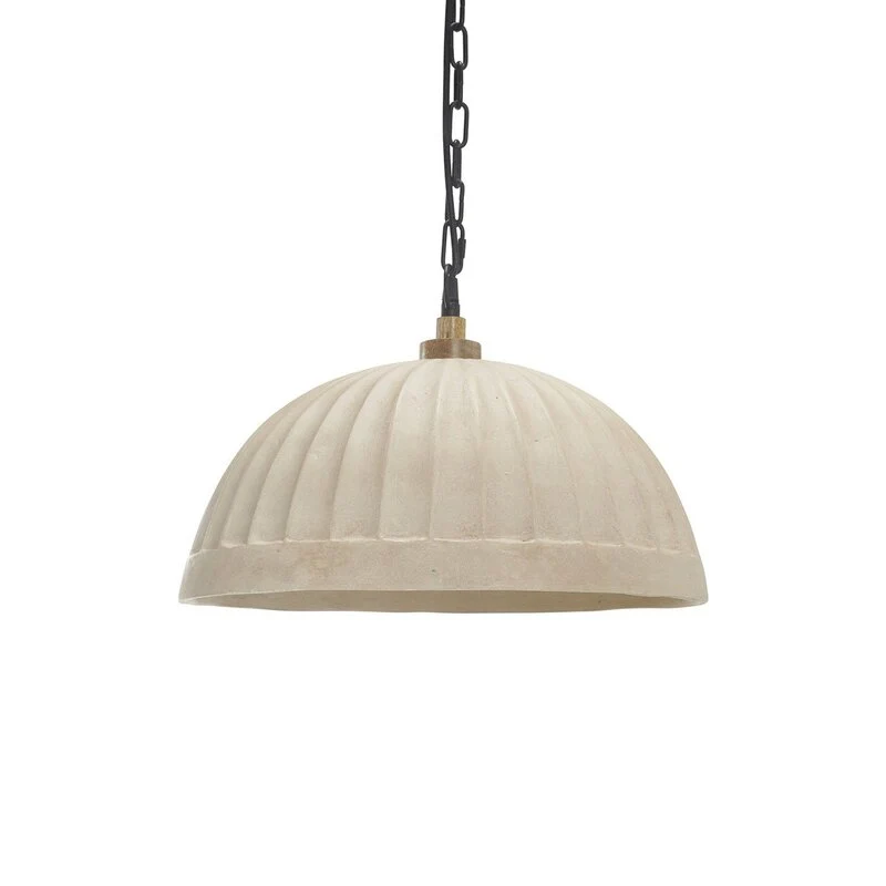 B-Ware PR Home Hängeleuchte Pendelleuchte Haley Lampe beige Recyclingmaterial Ø 43 cm