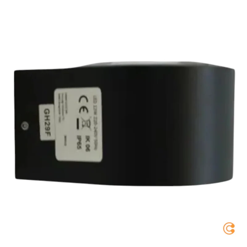 B-Ware Fabas Luce Außenwandleuchte Wandlampe LED schwarz Kristallglas Aluminium