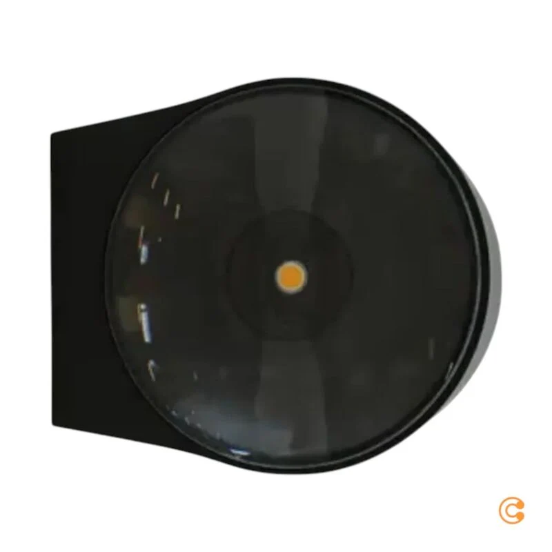 B-Ware Fabas Luce Außenwandleuchte Wandlampe LED schwarz Kristallglas Aluminium