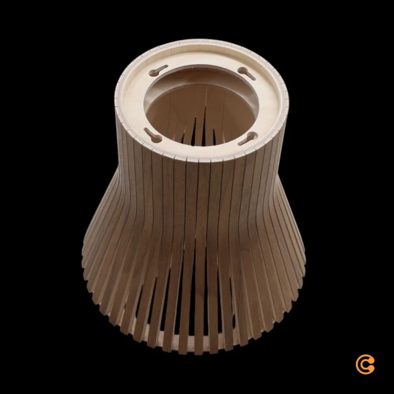 B-Ware Secto Petite 4600 Pendelleuchte Hängeleuchte Hängelampe Ø 20 x H 23 cm Walnuss