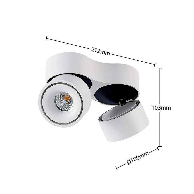 B-Ware Arcchio Deckenstrahler Spot LED weiß Rotari Aluminium Lampe warmweiß dimmbar
