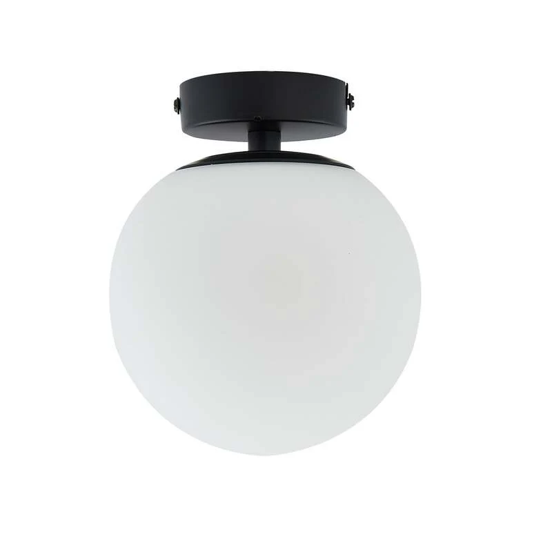 B-Ware Lucande Deckenlampe Bidolo LED Lampe dimmbar schwarz IP44 Ø15cm 17,7cm hoch