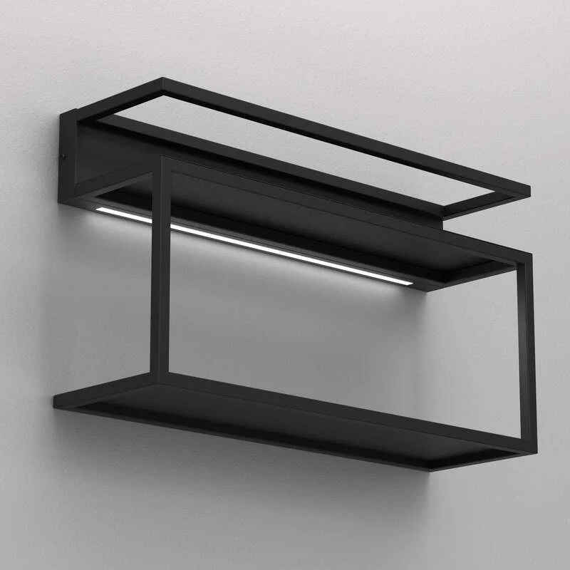 B-Ware Luminex Wandleuchte Shelf LED Wandlampe Designer Leuchte schwarz 60cm lang