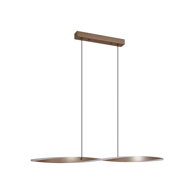 B-Ware Lindby Hängeleuchte Pendelleuchte Jaren LED Lampe dimmbar CCT braun 100cm
