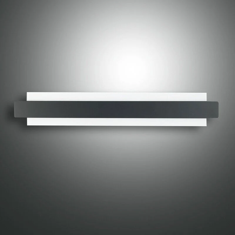 B-Ware Fabas Luce LED-Wandleuchte Regolo Metallfront schwarz Wandlampe Lampe Leuchte