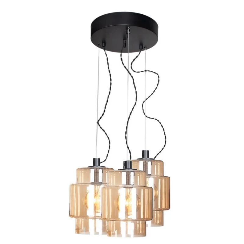 B-Ware By Rydéns Ebbot Hängeleuchte Hängelampe Leuchte Lampe Licht dreiflammig amber