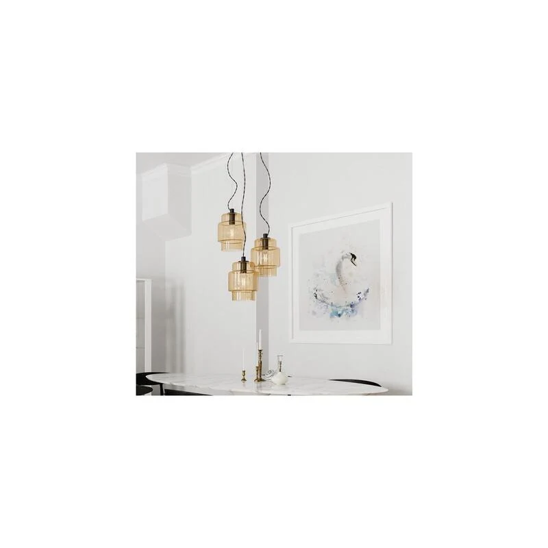 B-Ware By Rydéns Ebbot Hängeleuchte Hängelampe Leuchte Lampe Licht dreiflammig amber