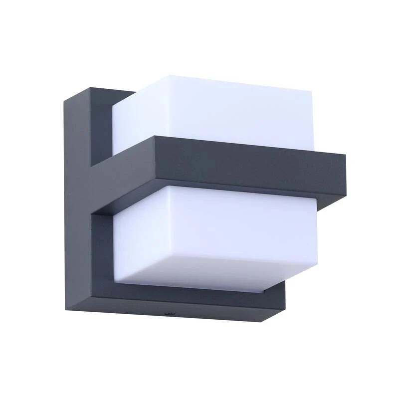 B-Ware Lindby Außenwandleuchte Gartenleuchte Fyra LED dimmbar CCT RGB dunkelgrau Lampe