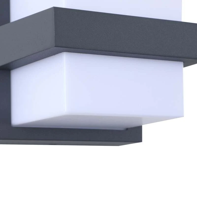 B-Ware Lindby Außenwandleuchte Gartenleuchte Fyra LED dimmbar CCT RGB dunkelgrau Lampe