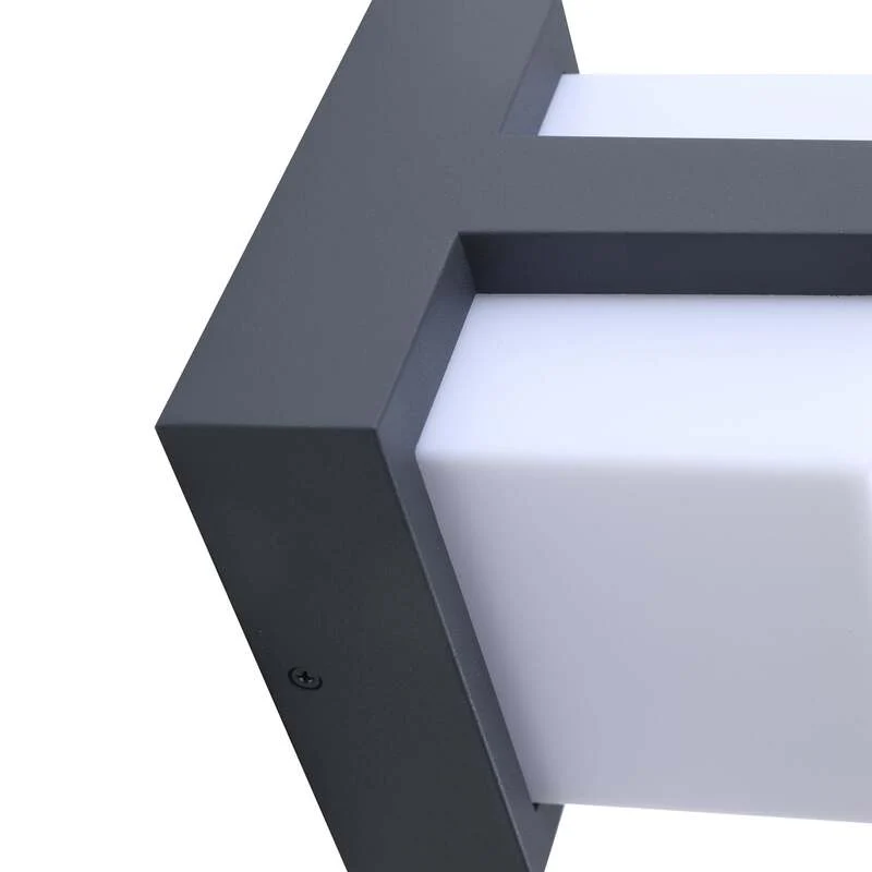 B-Ware Lindby Außenwandleuchte Gartenleuchte Fyra LED dimmbar CCT RGB dunkelgrau Lampe