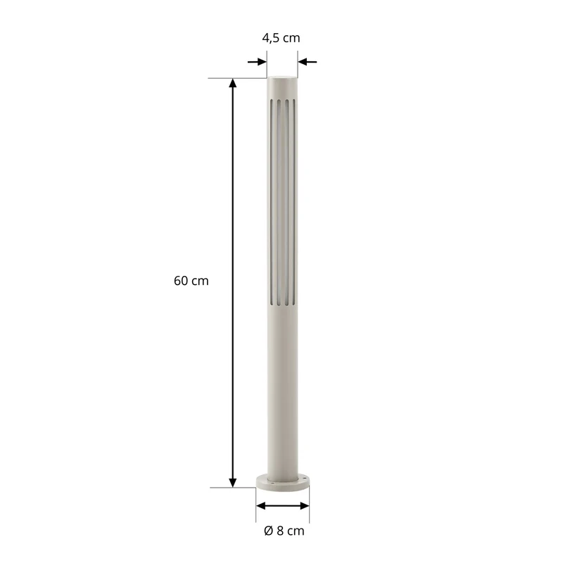 B-Ware Lindby Wegeleuchte Wegelampe LED Fjorya grau Aluminium Außenbeleuchtung 60 cm
