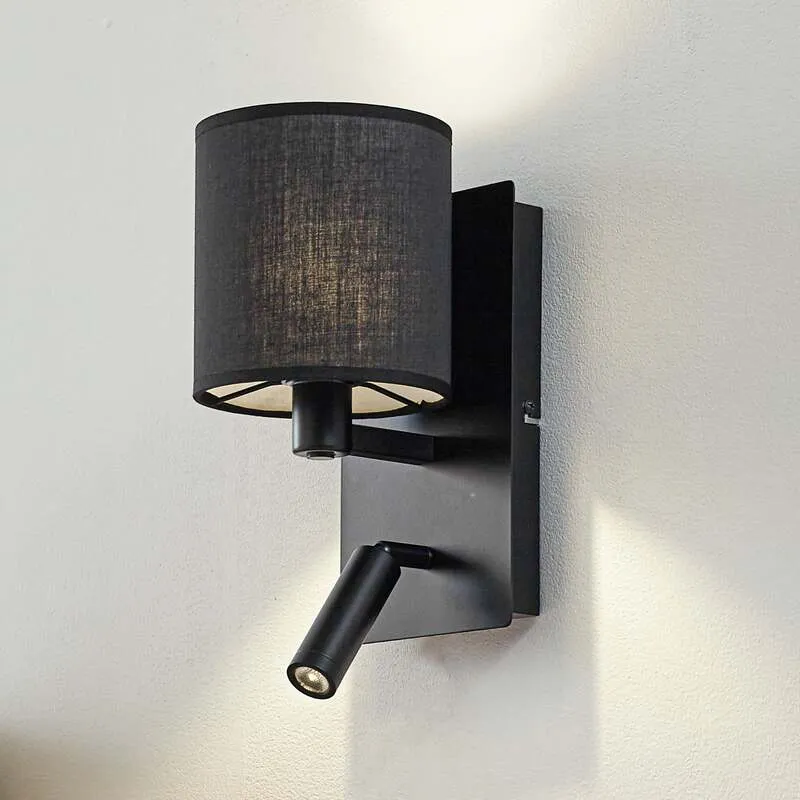 B-Ware Lindby Wandleuchte Aiden Wandlampe Leselicht Leuchte Lampe 30cm schwarz E14