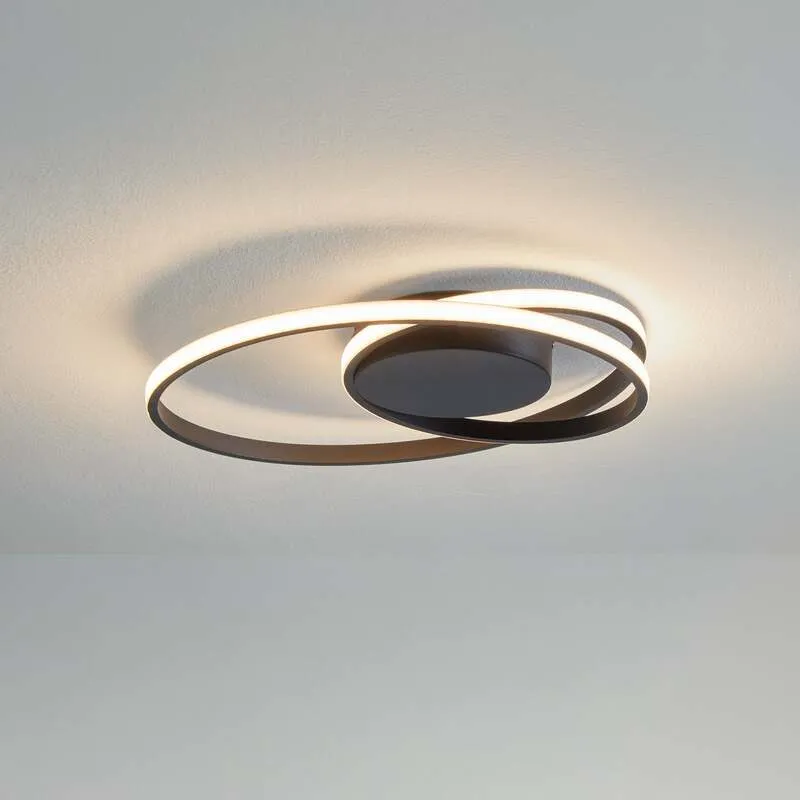 B-Ware LED Deckenleuchte Lampe Youna schwarz Lindby Alu dimmbar Lichtspender Deckeneuch