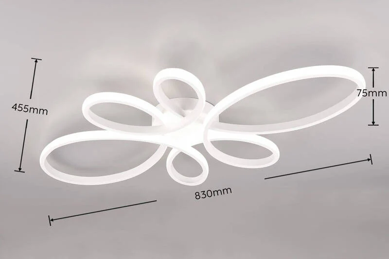 B-Ware Trio LED-Deckenleuchte Fly weiß matt 4.000 K 83 cm x 45 cm Deckenlampe Lampe