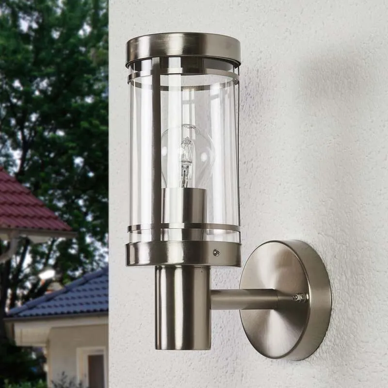 B-Ware Lindby Außenwandleuchte Djori Außenlampe Wandleuchte Wandleuchte E27 Edelstahl