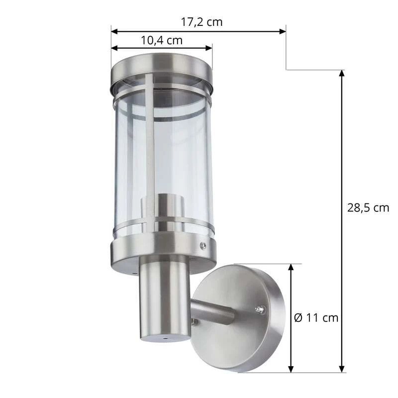 B-Ware Lindby Außenwandleuchte Djori Außenlampe Wandleuchte Wandleuchte E27 Edelstahl