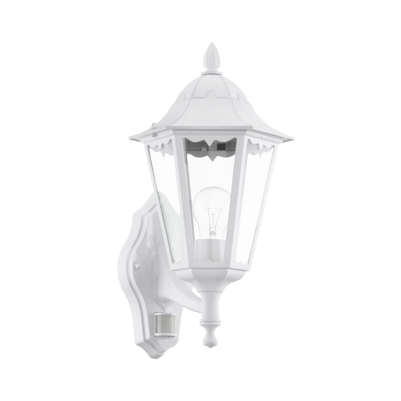 B-Ware Eglo Außenlampe Gartenleuchte Navedo LED Wandleuchte mit Sensor weiß 42cm