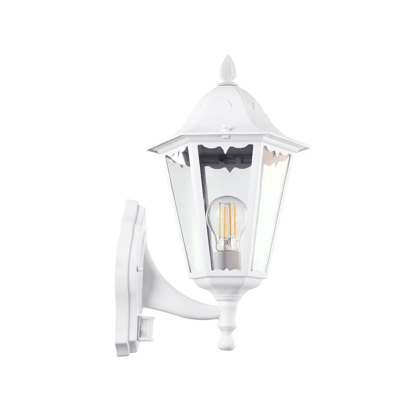 B-Ware Eglo Außenlampe Gartenleuchte Navedo LED Wandleuchte mit Sensor weiß 42cm