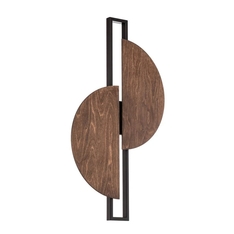 B-Ware Nowodvorski Lighting Wandleuchte Wandlampe LED Sunrise Holz schwarz Holzlampe