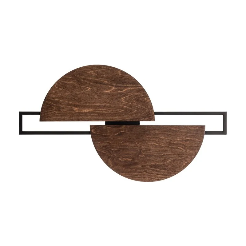 B-Ware Nowodvorski Lighting Wandleuchte Wandlampe LED Sunrise Holz schwarz Holzlampe