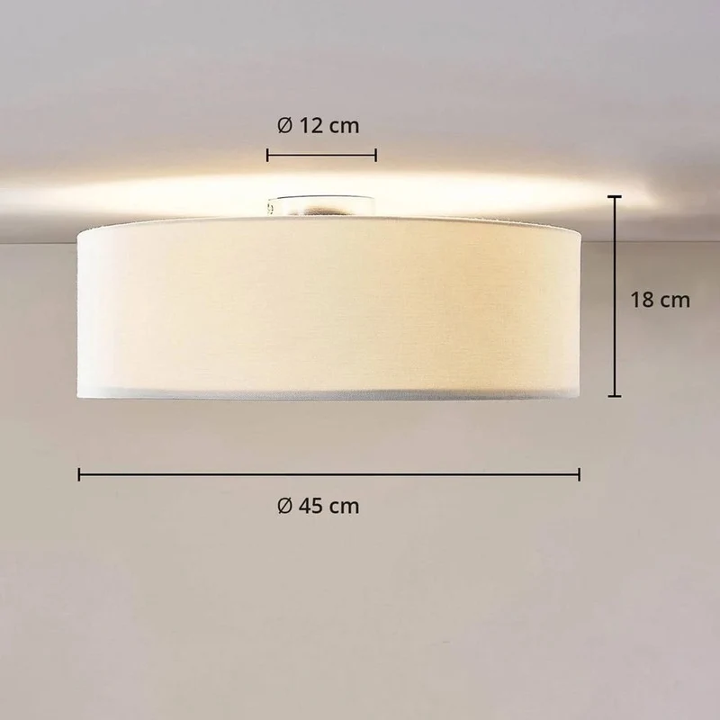 B-Ware Lindby Stoff-Deckenlampe Mariat Wohnzimmerleuchte Deckenlampe Deckenlicht E27