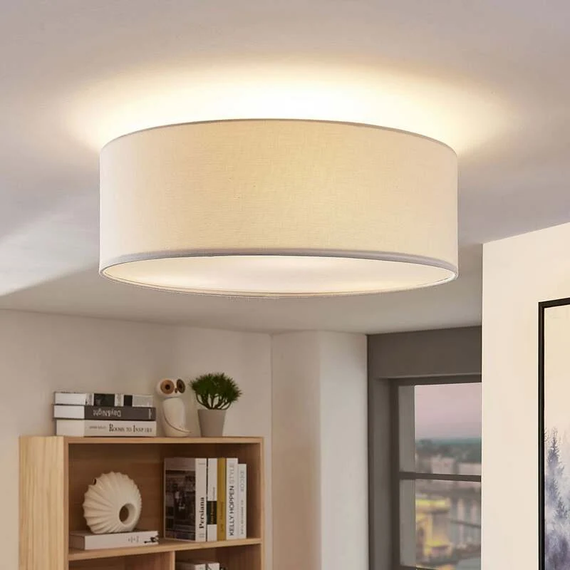 B-Ware Lindby Stoff-Deckenlampe Mariat Wohnzimmerleuchte Deckenlampe Deckenlicht E27
