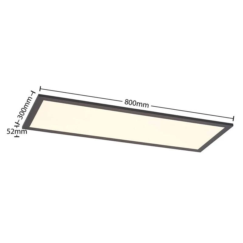 B-Ware Lindby Deckenleuchte Panel LED Lampe Nelios schwarz Aluminium Kunststoff Memory
