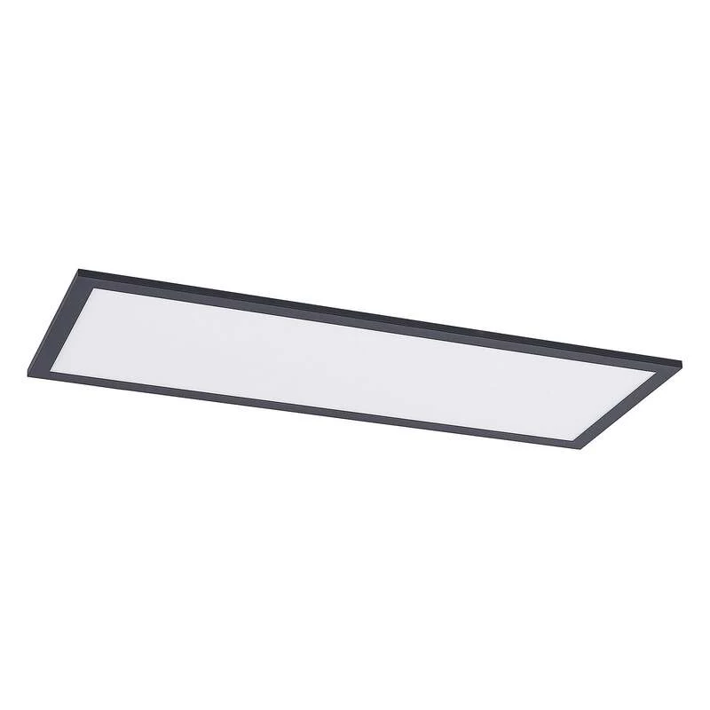 B-Ware Lindby Deckenleuchte Panel LED Lampe Nelios schwarz Aluminium Kunststoff Memory