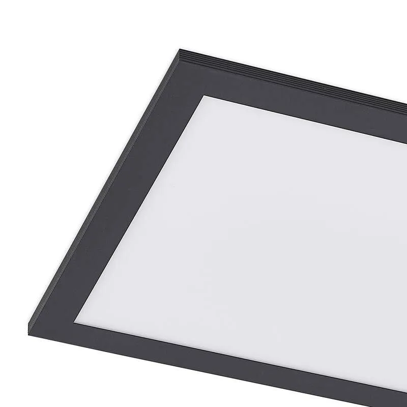 B-Ware Lindby Deckenleuchte Panel LED Lampe Nelios schwarz Aluminium Kunststoff Memory