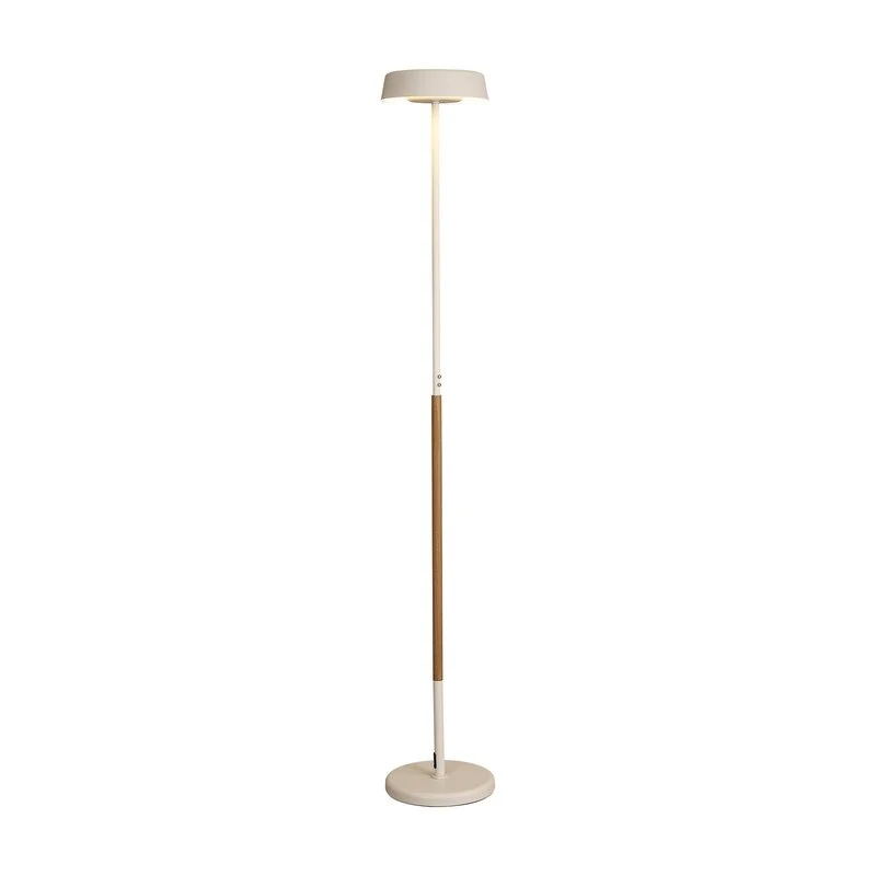B-Ware Mantra Iluminación LED-Stehleuche Noa II Touchdimmer Stahl weiß holzfarben Lampe