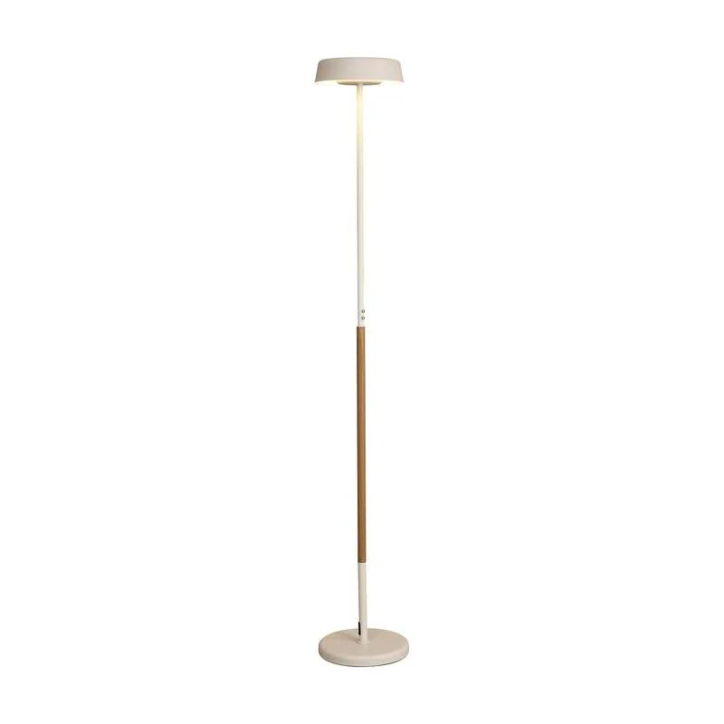 B-Ware Mantra Iluminación LED-Stehleuche Noa II Touchdimmer Stahl weiß holzfarben Lampe