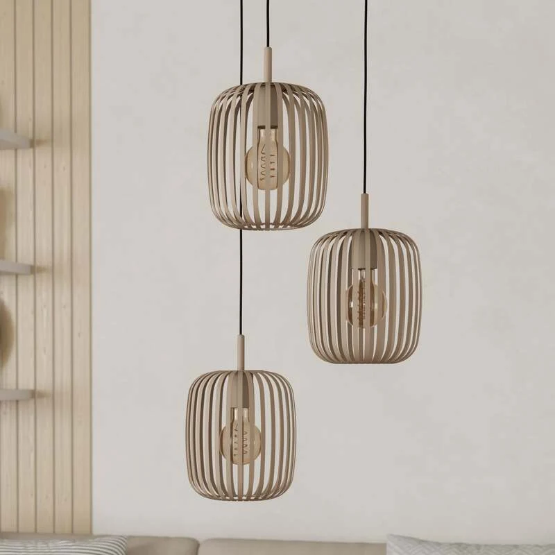 B-Ware Eglo Hängeleuchte Romazzina Ø 46 cm sandfarben Stahl Deckenlampe Lampe Leuc35