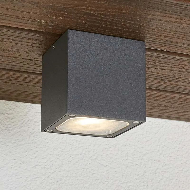 B-Ware Lucande Würfelförmige LED-Außendeckenlampe Lampe Leuchte 5W 230V Tanea, IP54