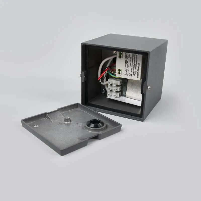 B-Ware Lucande Würfelförmige LED-Außendeckenlampe Lampe Leuchte 5W 230V Tanea, IP54