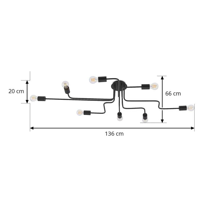 B-Ware Lindby Elimar Deckenlampe achtflammig Deckenleuchte Lampe Leuchte IP20 E27 60W