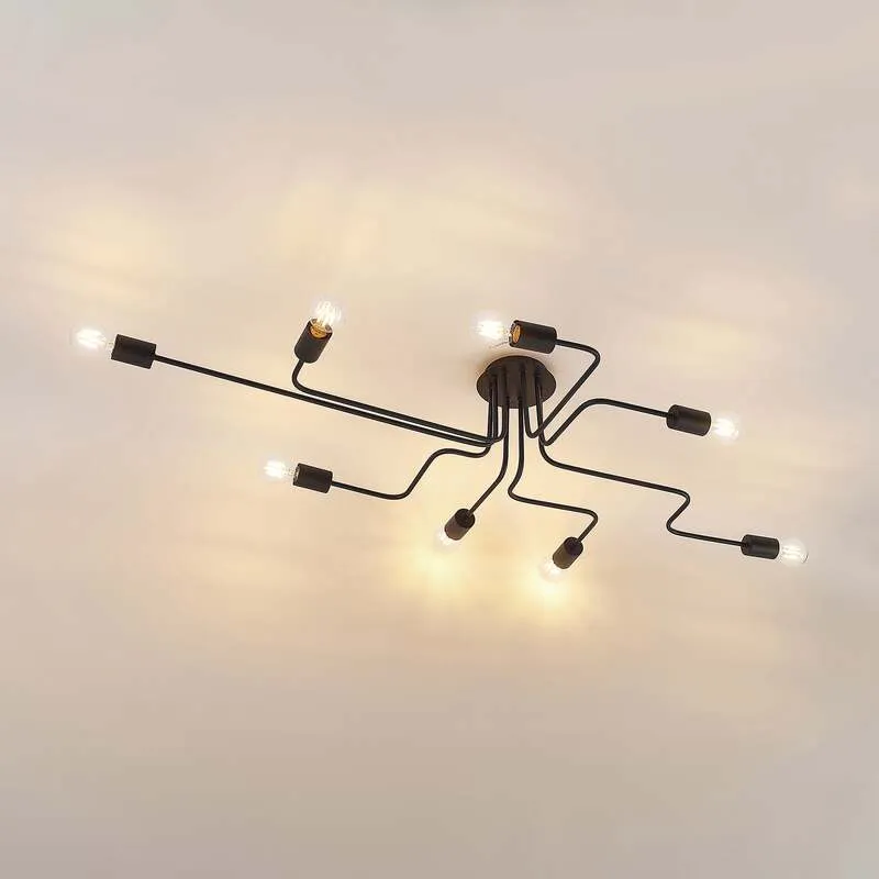 B-Ware Lindby Elimar Deckenlampe achtflammig Deckenleuchte Lampe Leuchte IP20 E27 60W