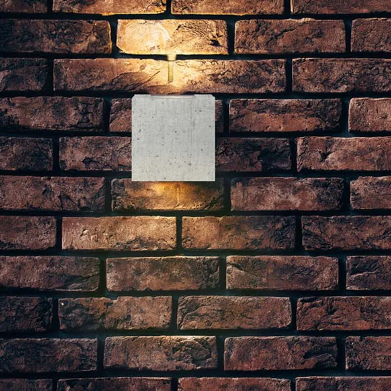 B-Ware Wandleuchte Außenleuchte Lucande LED Lampe Leuchte betongrau Glas warmweiß Riak