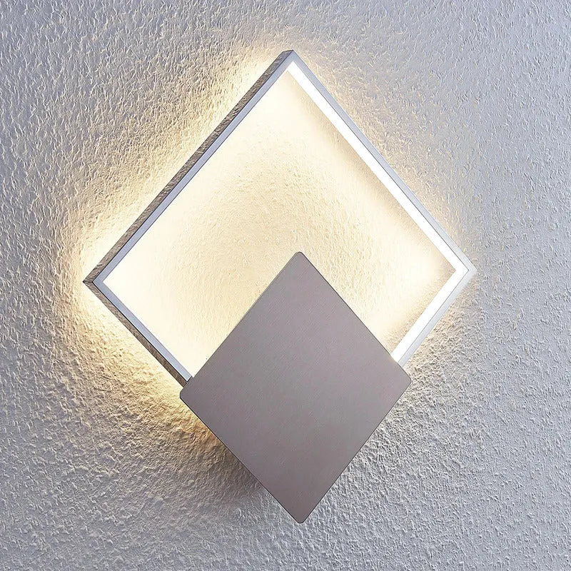 B-Ware Lindby Wandleuchte Wandlampe LED Anays Square Weiß Polycarbonat Metall Alumin645