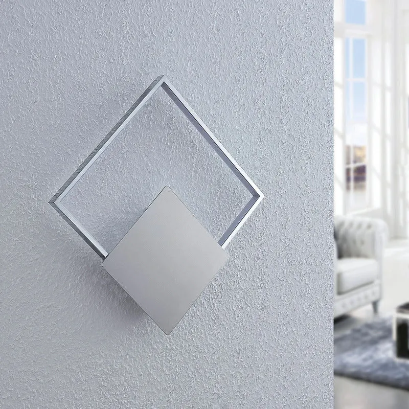 B-Ware Lindby Wandleuchte Wandlampe LED Anays Square Weiß Polycarbonat Metall Alumin645