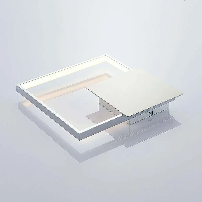 B-Ware Lindby Wandleuchte Wandlampe LED Anays Square Weiß Polycarbonat Metall Alumin645