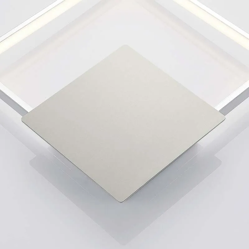 B-Ware Lindby Wandleuchte Wandlampe LED Anays Square Weiß Polycarbonat Metall Alumin645