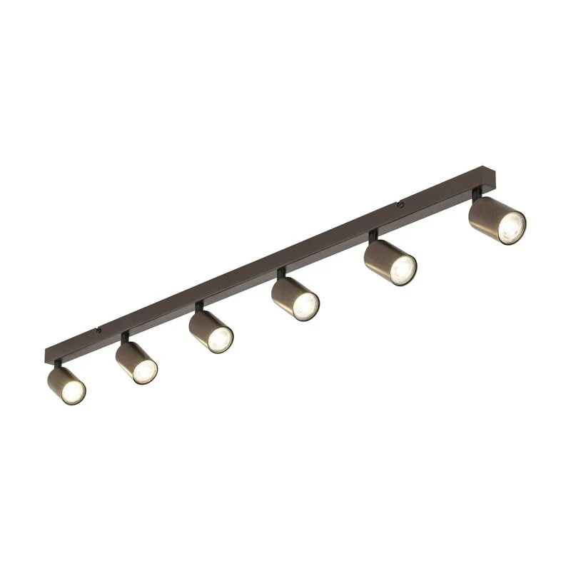B-Ware Deckenspot Top justierbar braun sechsflammig linear Deckenlampe Lampe Leuchte