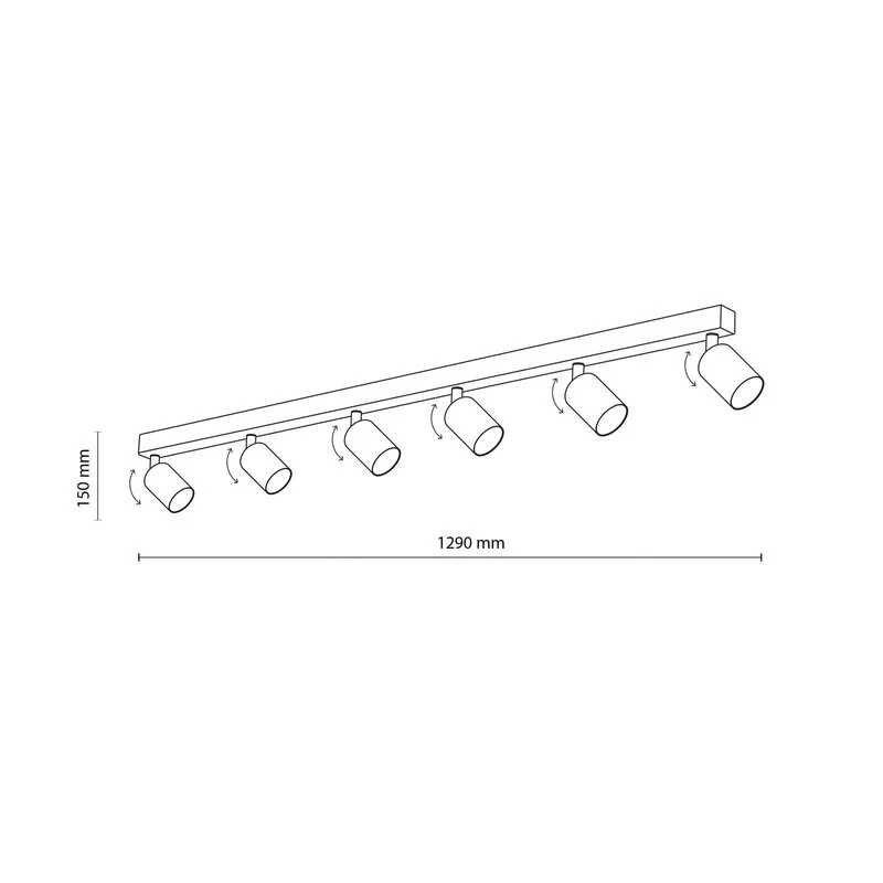 B-Ware Deckenspot Top justierbar braun sechsflammig linear Deckenlampe Lampe Leuchte
