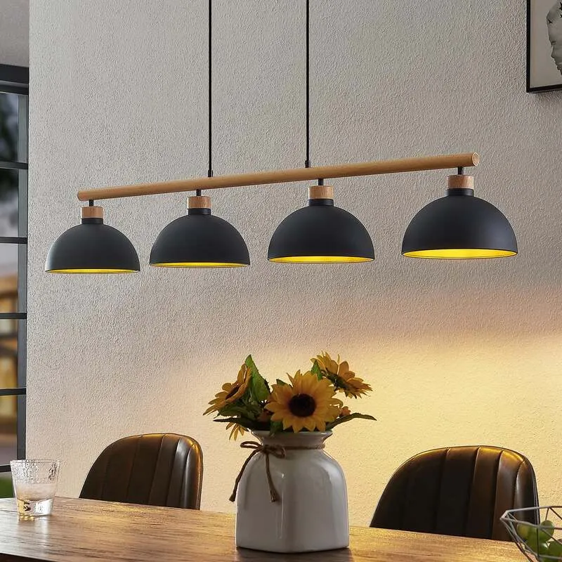 B-Ware Lindby Tirzana Hängeleuchte LED Pendelleuchte Deckenlampe Lampe Licht schwarz
