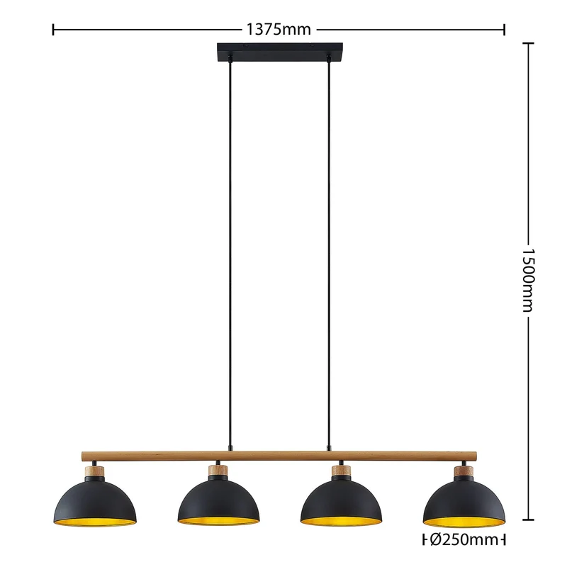 B-Ware Lindby Tirzana Hängeleuchte LED Pendelleuchte Deckenlampe Lampe Licht schwarz