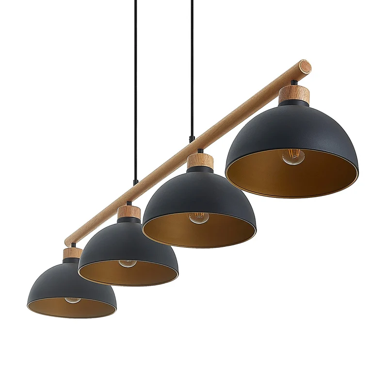 B-Ware Lindby Tirzana Hängeleuchte LED Pendelleuchte Deckenlampe Lampe Licht schwarz